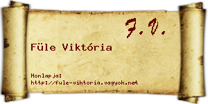 Füle Viktória névjegykártya